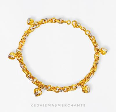 Merchant9 Rantai Tangan Kendi Dimensi Gantung Love Chrome L:0.4CM