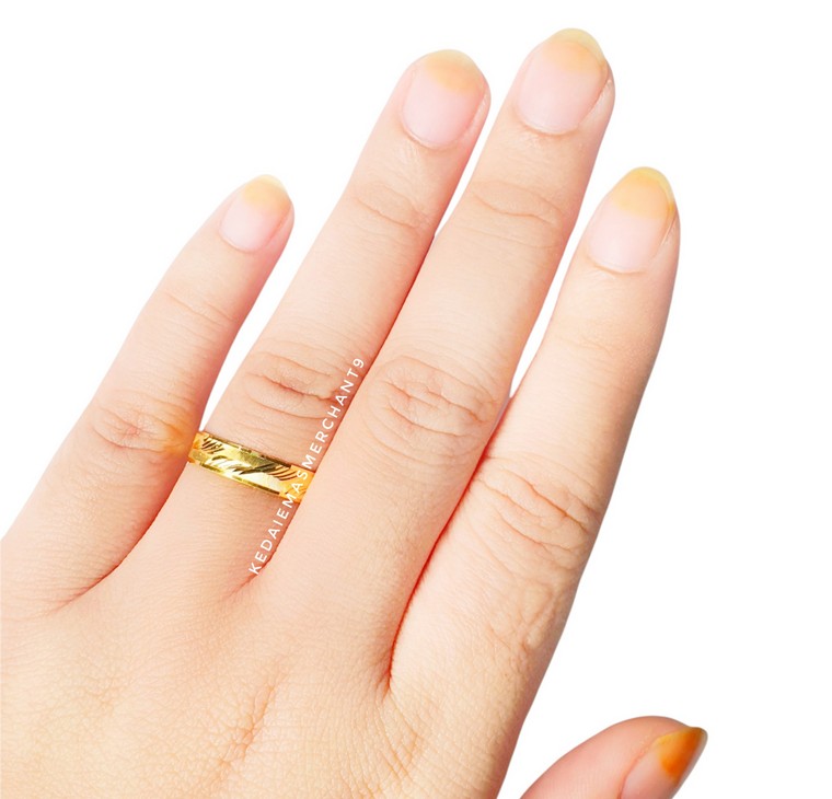 Merchant9 Cincin Emas Belah Rotan Line