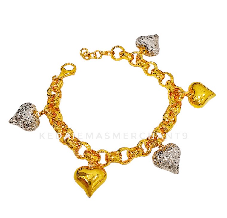 Merchant9 Rantai Tangan Kendi Gantung Love Polish Dimensi 2C L:0.6CM