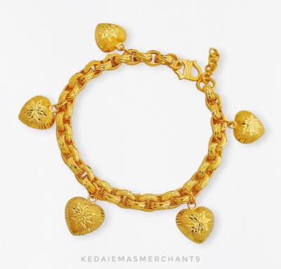 Merchant9 Rantai Tangan Sauh Dimensi Pasir Gantung Love L:0.5CM