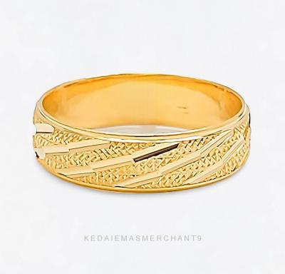 Merchant9 Cincin Emas Belah Rotan Stripe III Padu