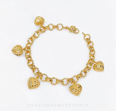 Merchant9 Rantai Tangan Kendi Dimensi Gantung Love Marble L:0.7CM