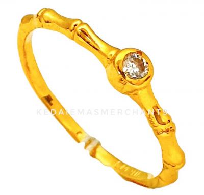 Merchant9 Cincin Emas Permata M6653 Bamboo minimalist