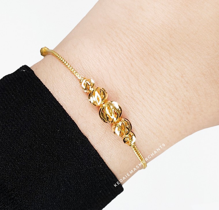 Merchant9 Rantai Tangan Choker Mesin Box Candy Kerawang L:0.7CM