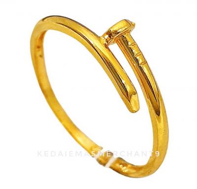 Merchant9 Cincin Emas Paku Polish Minimalist