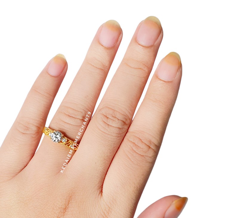 Merchant9 Cincin Emas Permata Cera S9008