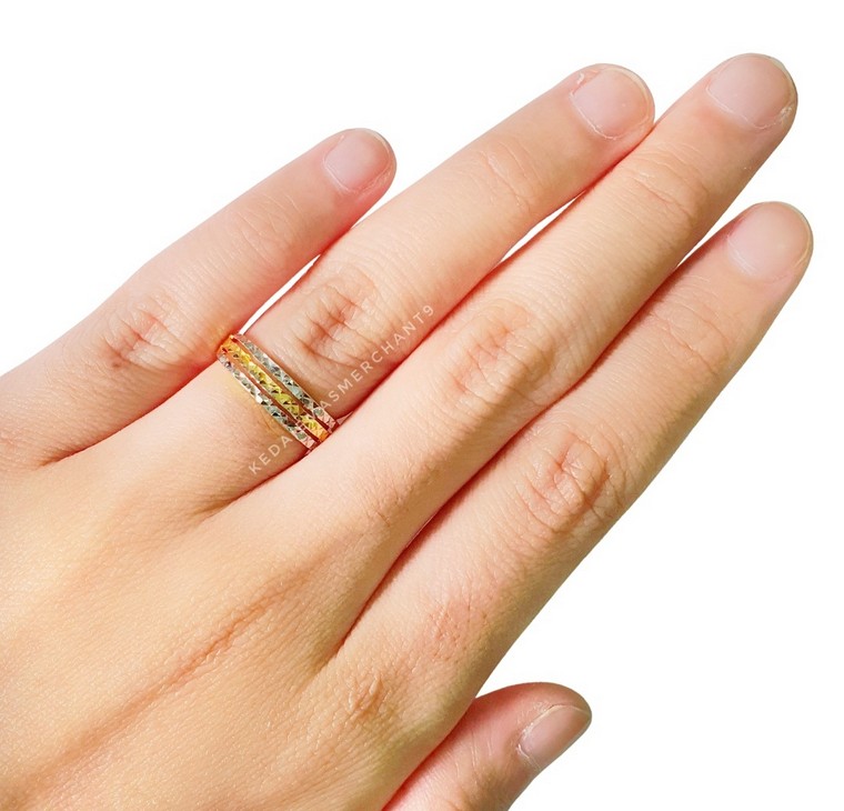 Merchant9 Cincin Emas KLCC 3 Layer Chrome