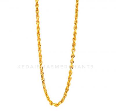 Merchant9 Rantai Leher Sauh Padu L:0.2CM