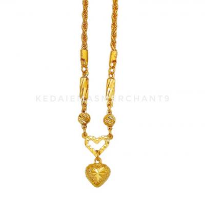 Merchant9 Rantai Leher Choker Pintal Buluh Candy Love L:0.25CM