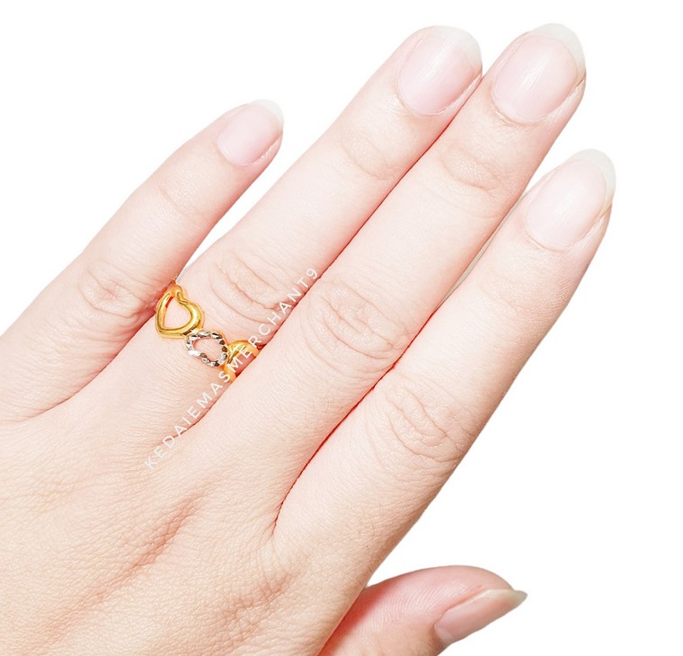 Merchant9 Cincin Emas Love Chrome