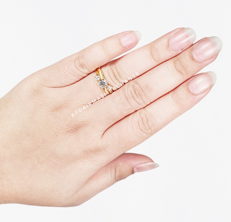 Merchant9 Cincin Emas Permata Solitaire 6120