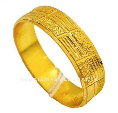 Merchant9 Cincin Emas Belah Rotan Box Line Pasir