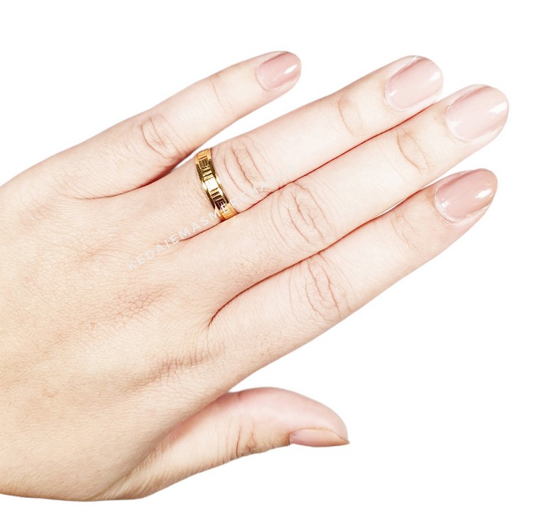 Merchant9 Cincin Emas Belah Rotan Mat