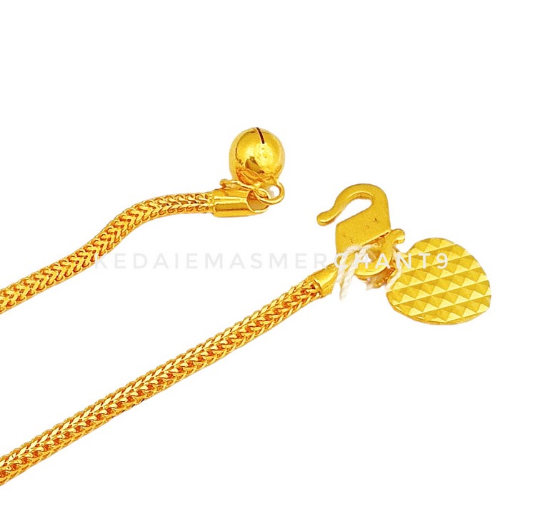 Merchant9 Rantai Kaki Belut Padu L:0.15cm