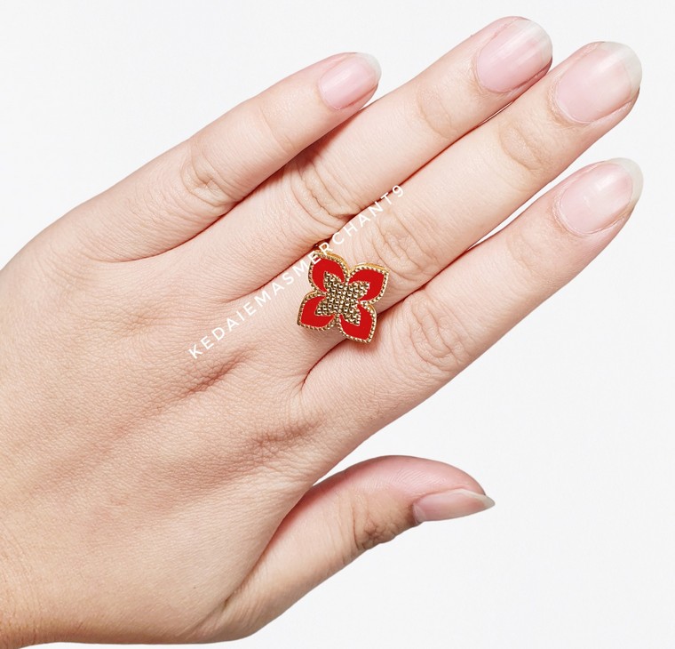 Merchant9 Cincin Emas Red Fleur L:1.9CM