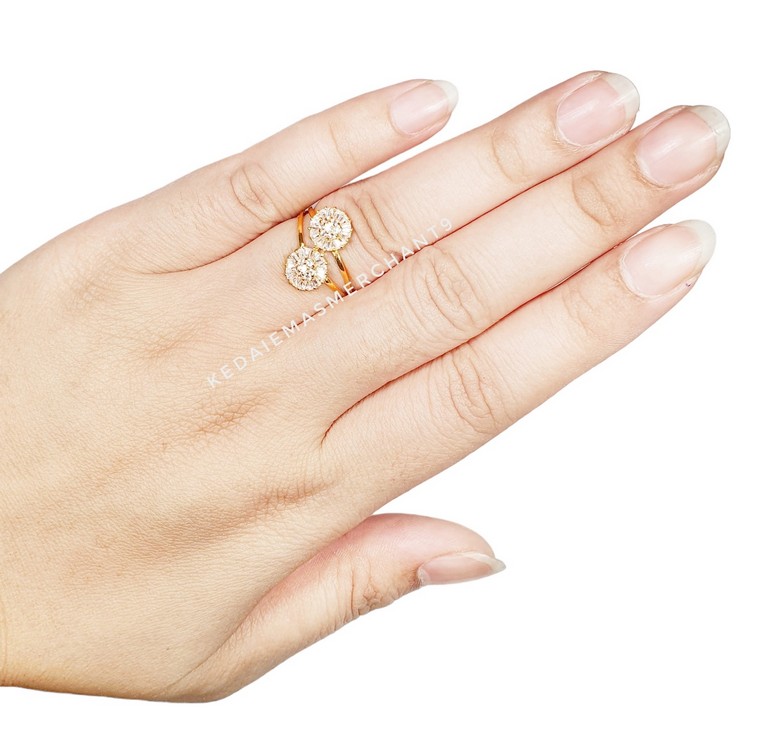 Merchant9 Cincin Emas Sunflower Permata III