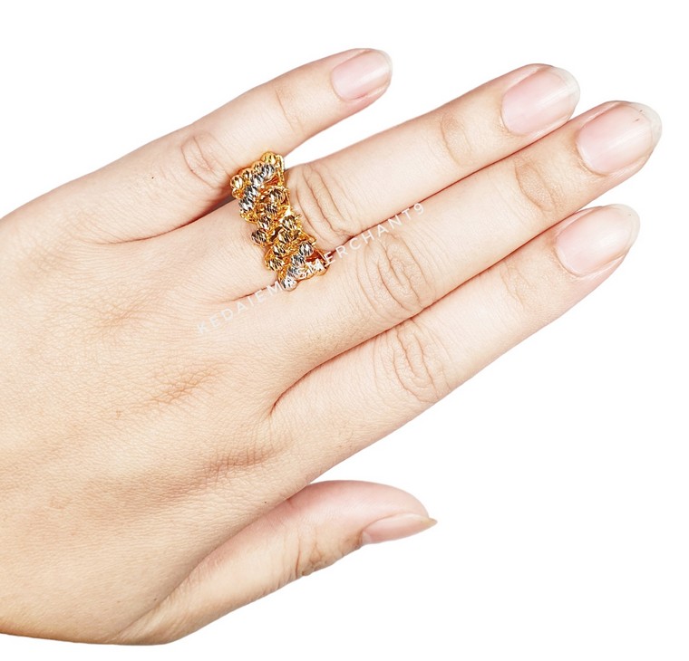 Merchant9 Cincin Emas Boba Stripe 3C (IMPORTED)