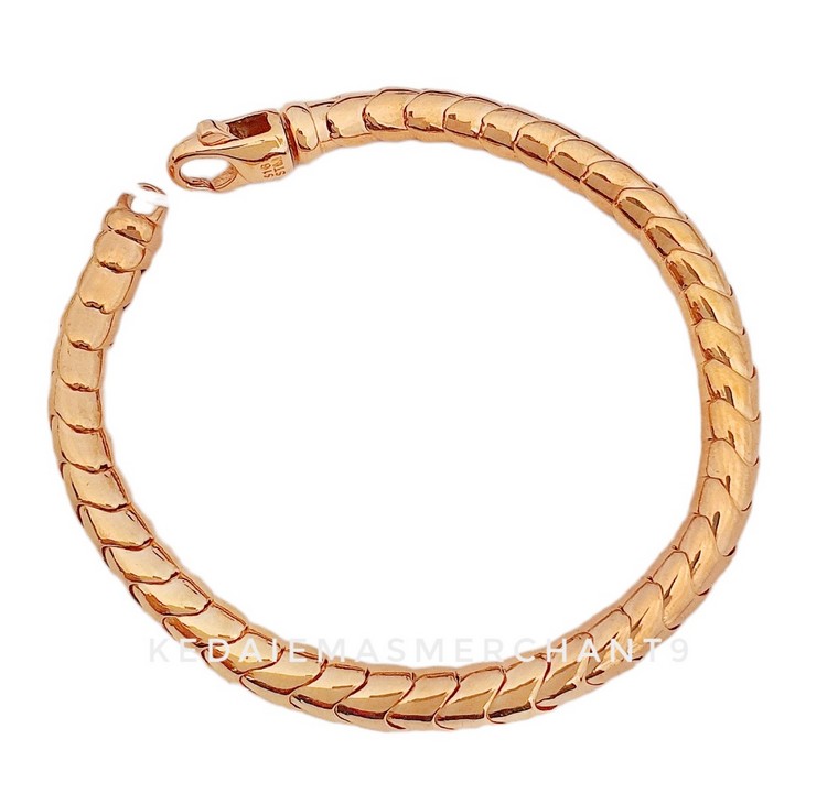 Merchant9 Rantai Tangan Snake Polish Rosegold STM L:0.4CM