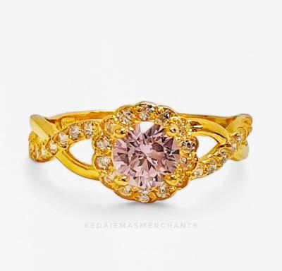 Merchant9 Cincin Emas Permata 6668 Pink