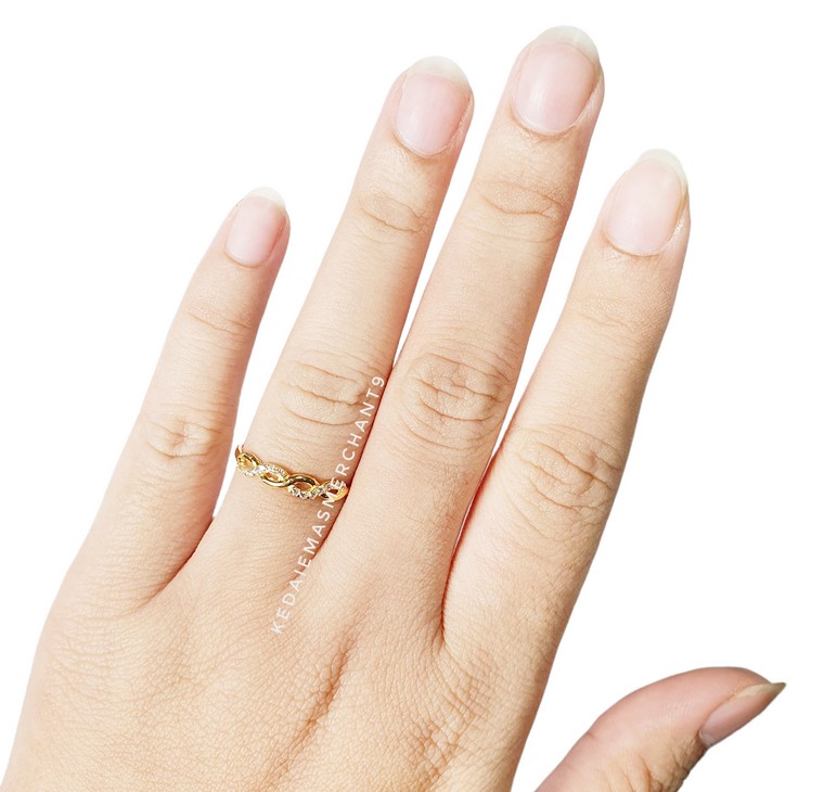 Merchant9 Cincin Emas Permata S9162 6687 Infinity Minimalist
