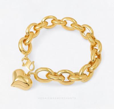 Merchant9 Rantai Tangan Sauh Oval Love Polish L:1.4CM