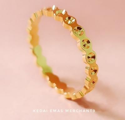 Merchant9 Cincin Emas Premium Stackable - Sparkle Series I