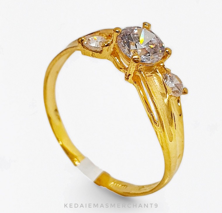 Merchant9 Cincin Emas Permata Solitaire 6120