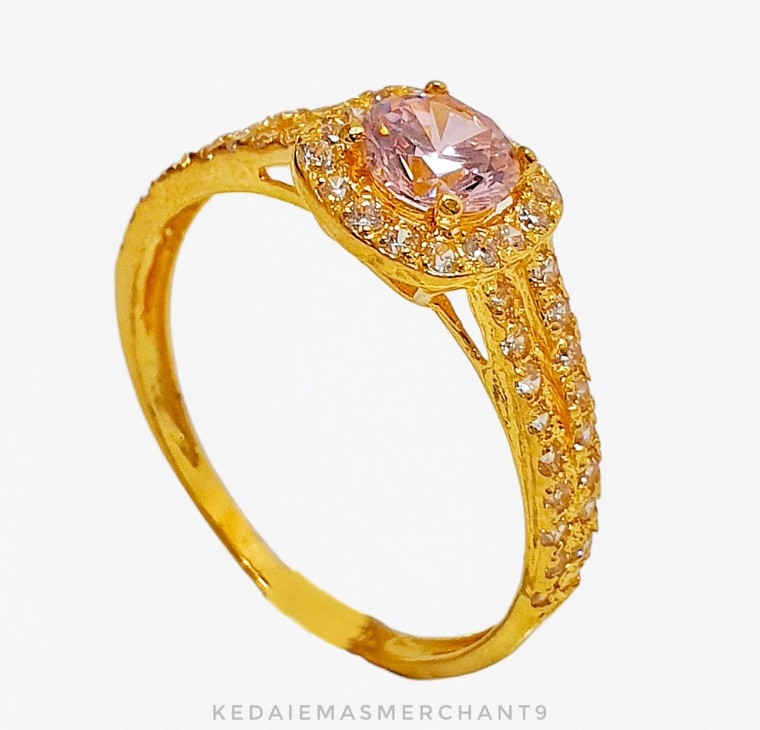 Merchant9 Cincin Emas Permata 6781 Pink