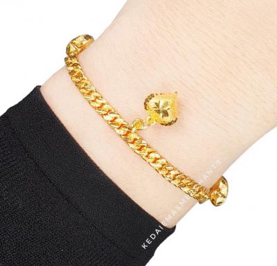Merchant9 Rantai Tangan Gajah Pasir Gantung Love L:0.6CM
