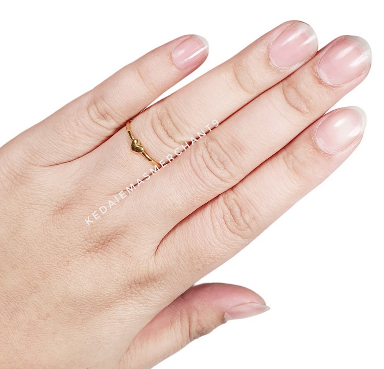 Merchant9 Cincin Emas Love Polish - Minimalist