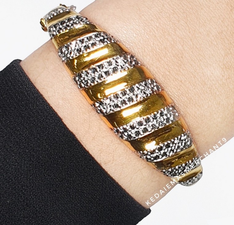 Merchant9 Gelang Lintah Stripe Chrome L:1.6CM