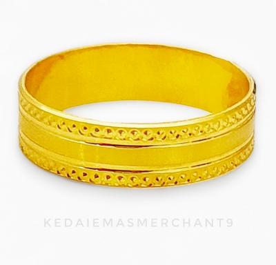 Merchant9 Cincin Emas Belah Rotan Mozaic Dot
