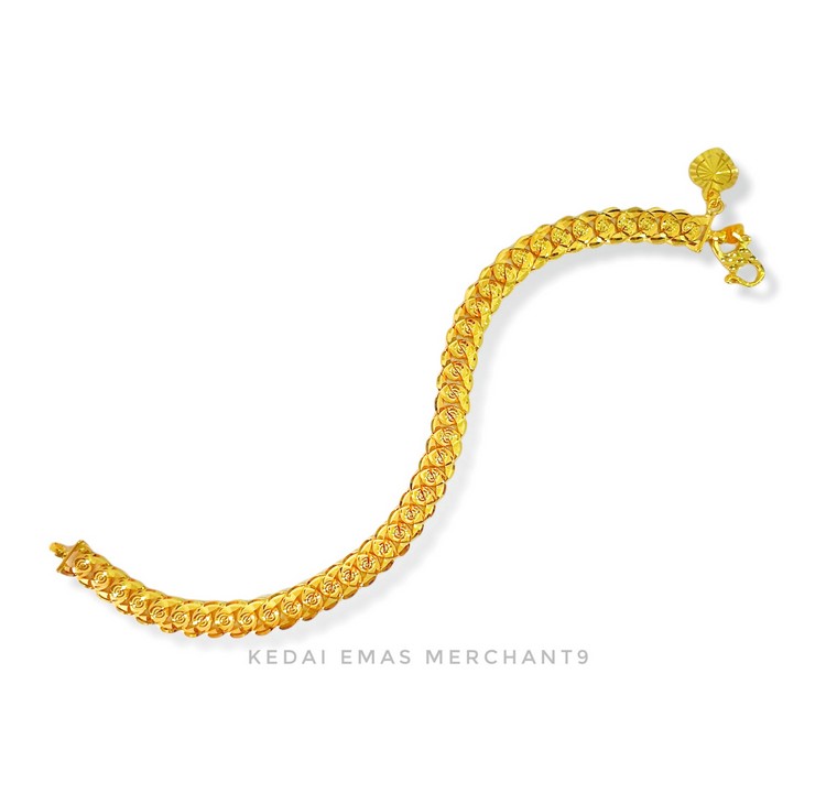 Merchant9 Rantai Tangan Kelisa Padu L:0.6CM