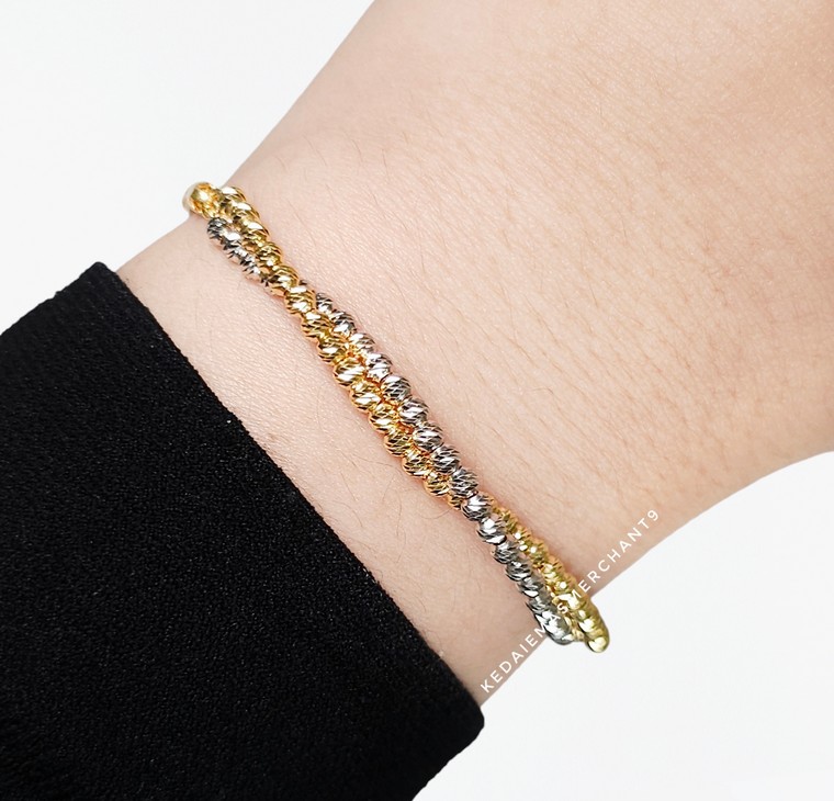 Merchant9 Rantai Tangan Belut Choker Boba Tocang Chrome