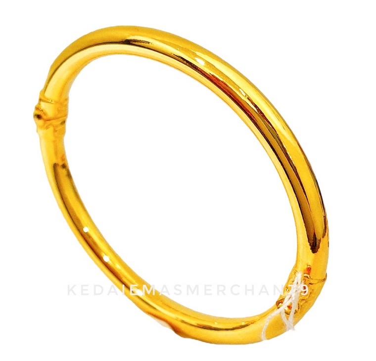 Merchant9 Gelang Oval Plain Bulat L:0.4CM