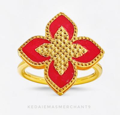 Merchant9 Cincin Emas Red Fleur L:1.9CM