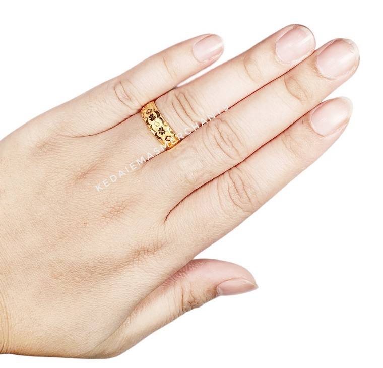 Merchant9 Cincin Emas Belah Rotan Cloud Star