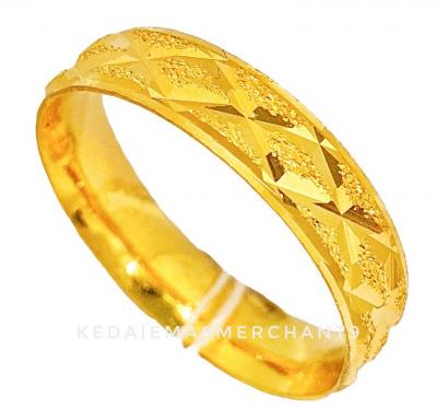 Merchant9 Cincin Emas Belah Rotan Star Pasir