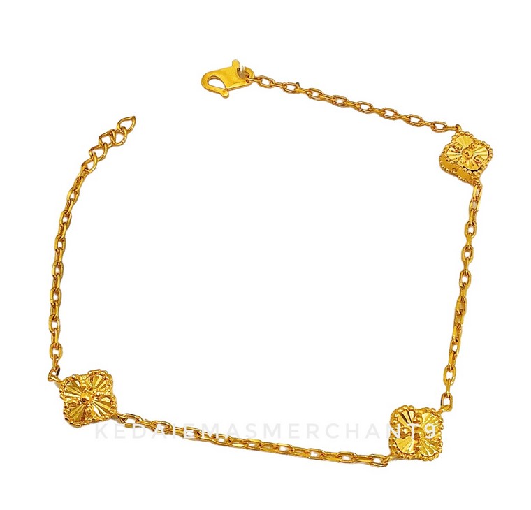 Merchant9 Rantai Tangan Sauh VC 3 Clover S L:0.8CM