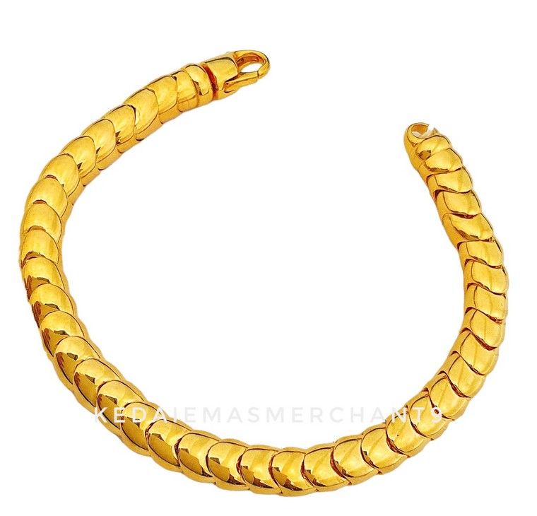 Merchant9 Rantai Tangan Snake Polish Gold STM L:0.5CM