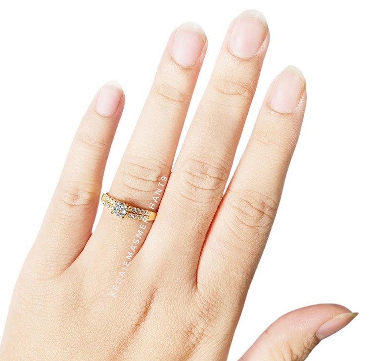 Merchant9 Cincin Emas Permata 6274 2 layer