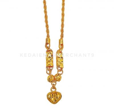 Merchant9 Rantai Leher Choker Pintal Buluh Love L:0.15CM