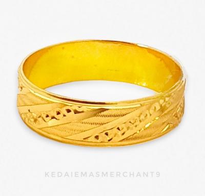 Merchant9 Cincin Emas Belas Rotan Interval Dots
