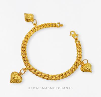 Merchant9 Rantai Tangan Gajah Pasir Gantung Love L:0.4CM