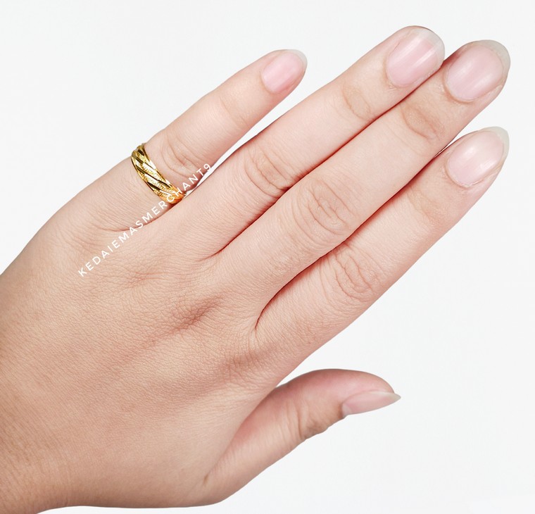 Merchant9 Cincin Emas Belah Rotan Stripe III