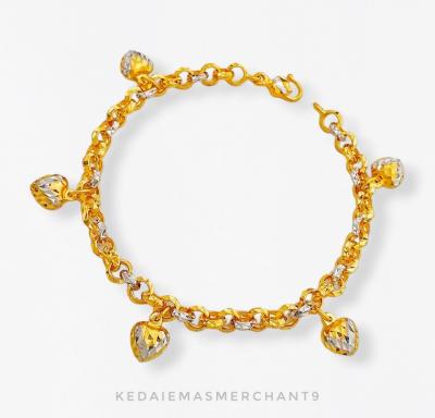 Merchant9 Rantai Tangan Kendi Dimensi Gantung Love Chrome L:0.5CM