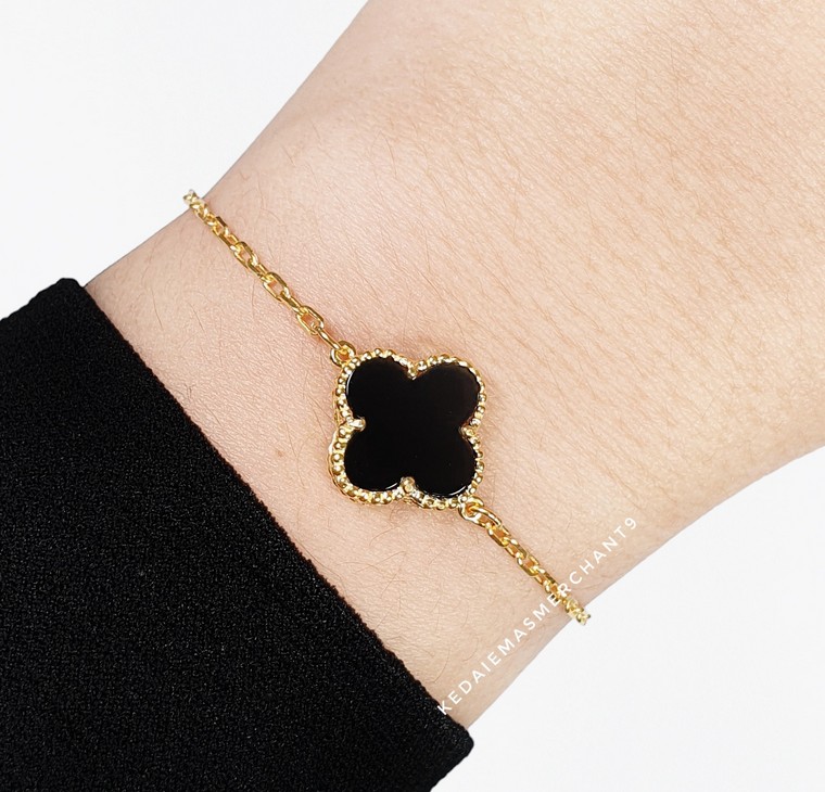 Merchant9 Rantai Tangan Sauh VC Black Clover L:1.4CM