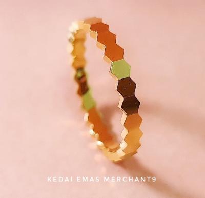 Merchant9 Cincin Emas Premium Stackable - Honeybee Plain