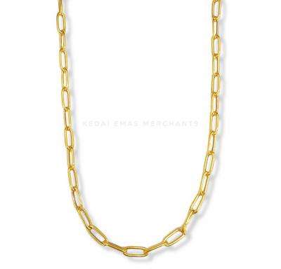 Merchant9 Rantai Leher Sauh Polish L:0.25CM