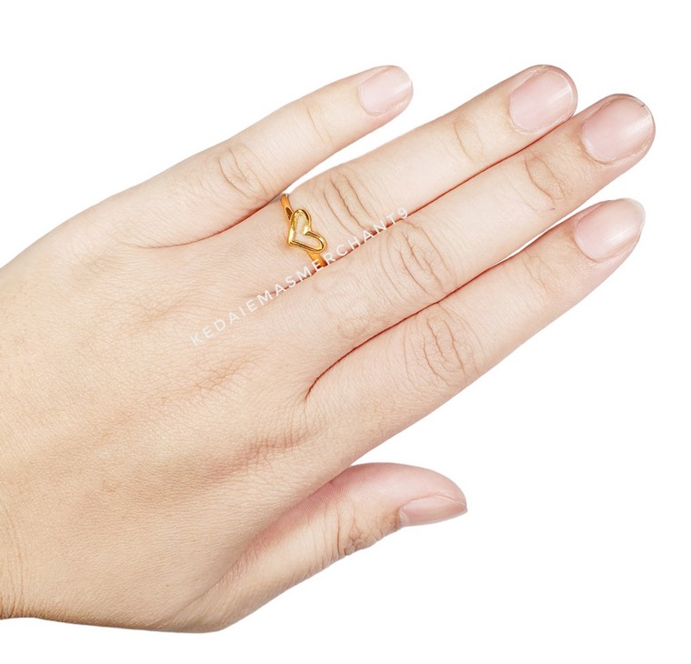 Merchant9 Cincin Emas Love Polish